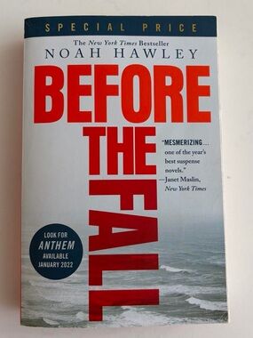 Mystery thriller book, Before the Fall by Noah Hawley